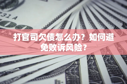 北京打官司欠债怎么办？如何避免败诉风险？