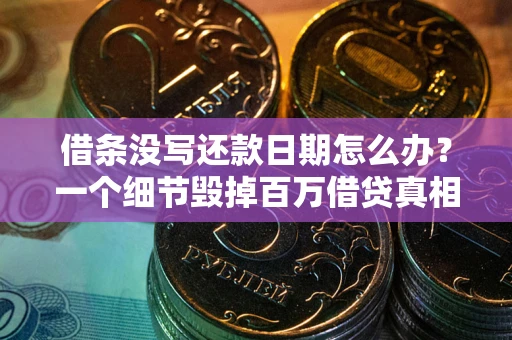 北京借条没写还款日期怎么办？一个细节毁掉百万借贷真相