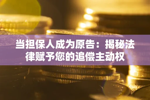 北京当担保人成为原告:揭秘法律赋予您的追偿主动权 北京当担保人成为原告:揭秘法律赋予您的追偿主动权